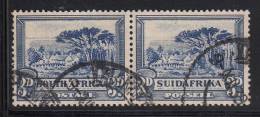 South Africa Used Scott #39 3p Groote Schuur, Rhodes´ Home Horizontal Pair - Oblitérés