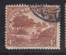 South Africa Used Scott #28a 4p Native Kraal English Single - Tear - Usati