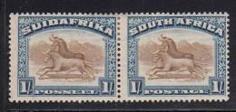 South Africa MH Scott #29 1sh Gnu Horizontal Pair - Neufs