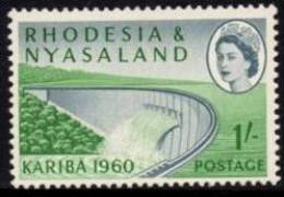 Rhodesia & Nyasaland - 1960 Kariba Hydro-Electric Scheme 1s MH* - Rhodesië & Nyasaland (1954-1963)