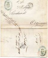 1872 LETTERA CON ANNULLO SALERNO   + COMANDO  42 REGGIMENTO FANTERIA - Officials