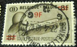 Belgium 1948 Archer Railway Parcel Stamp 8f Surch 9f - Used - Altri & Non Classificati