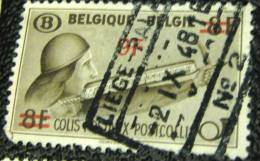 Belgium 1948 Archer Railway Parcel Stamp 8f Surch 9f - Used - Sonstige & Ohne Zuordnung