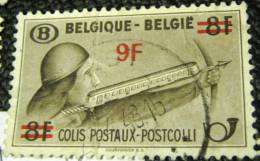 Belgium 1948 Archer Railway Parcel Stamp 8f Surch 9f - Used - Otros & Sin Clasificación