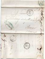 1867 LETTERA CON ANNULLO SALERNO    + 16°  REGGIMENTO FANTERIA BRIGATA SAVONA - Officials
