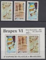 Brazil 1985 - Mi 2108-110A. Bl.67 - Art  Painting - MNH - Ungebraucht