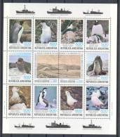 MR273b VOGELS DUIF BIRDS PINGUIN ZEEHOND SEAL SHIP PENGUIN VÖGEL AVES OISEAUX ANTARCTICA ARGENTINA 1980 ONG/LH # - Pinguini