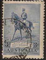 AUSTRALIA 1935 3d Silver Jubilee U SG 157 PS363 - Usati