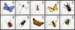 GRAND-BRETAGNE 2008 - Insectes, Papillons  - 10v Neufs// Mnh - Unused Stamps