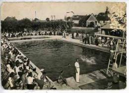 Bonnières Sur Seine - La Piscine - Animée Noir Et Blanc Dentelée - Bonnieres Sur Seine