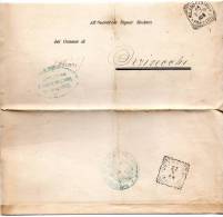 1908 LETTERA  CON ANNULLO MILANO + DIREZIONE DI SANITÀ   MILITARE - Franquicia