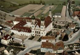 CPSM  EBERSMUNSTER     Le Village Vu Du Ciel  Avec L'église Abbatiale ,le Couvent Et Son Quartier - Ebersmunster