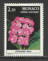 MONACO , 2.30 Frs  , Plantes Du Jardin Exotique , Euphorbia Milii , 1982 , N° YT 1308  , NEUF ** - Nuovi