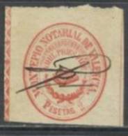 9185-SELLO CLASICO COLEGIO NOTARIAL VALENCIA SIGLO XIX MONTEPIO NOTARIAL 2 PESETAS - Revenue Stamps