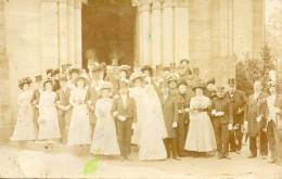 NOMEXY CARTE PHOTO RARE MARIAGE DEVANT L EGLISE - Nomexy