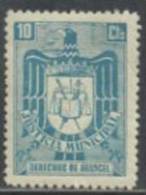 9191-SELLO FISCAL ESPAÑA 1940 ETAPA FRANQUISTA JUSTICIA MUNICIPAL 10 CTS NUEVO ** MNH - Revenue Stamps