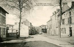 Saint Julien L’ Ars La Poste Et La Route De Poitiers Maurice Couvrat Phot Poitiers Carte Animée - Saint Julien L'Ars