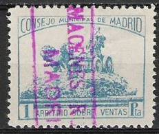 3327-CIBELES FISCAL AÑO 1910 1 PESETA RARO ESCASO.FISCALES ANTIGUOS CLASICOS ALTO VALOR ,ESCASOS. - Fiscales