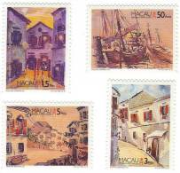 Macau / Art / Paintings / Streets Architecture / Houses - Unused Stamps