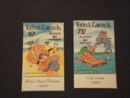 TURKS E CAICOS - 1981 CANE PLUTO'S 2 Valori - NUOVI(++)-TEMATICHE - Turcas Y Caicos