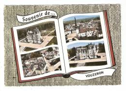 CSM :18 - Cher : Vouzeron : Souvenir De Vouzeron : Multivues ( 4) : Chateau - église - Vue Générale ... - Vouzeron