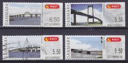 Denmark 2008 Mi. 42-45 Automatmarke Frama Labels Broer Bridges Brücken Ponts Complete Set !! - Viñetas De Franqueo [ATM]