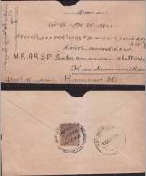 British India King Geore V, Cochin China Cover, Ramanand District, Madras, 1926 - Buste