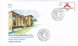 Turkey Sonderstempel 1994 Cover Brief Anniversary Of The Board Of Inspectors Of Finance Olympic Games Stamp - Lettres & Documents