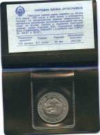 Yougoslavie Yugoslavia 100 Dinara 1987 200 Ans De Karadzic Coin Card BE PP Proof KM 127.1 - Joegoslavië