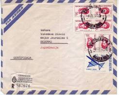 ARGENTINA-YUGOSLAVIA-AIRMAIL-COVER-REGISTERED-POSTMARK-ESCOBAR-ARGENTINA-1973 - Luftpost