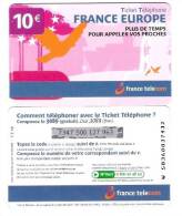 France - Frankreich - FT - 10€ - Limite Date: 31.01.2008 - W5836 - Ticket Telephone - Tickets FT