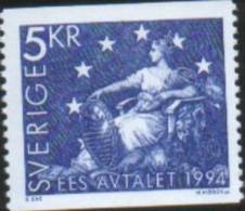 Svezia Sweden  Schweden Suede 1994 The EEA Agreement 1v Complete Set ** MNH - Ungebraucht