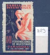 14K823 / Label - XVII FERIA NACIONAL DE MUESTRAS - ZARAGOZA 1967 -  Spain Espana Spanien Espagne - Other & Unclassified