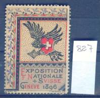 14K827 / Label - 1896 - FAIR , FOIRE EXPOSITION NATIONALE SVISSE GENEVE - Switzerland Suisse Schweiz Zwitserland - Sonstige & Ohne Zuordnung