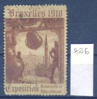 14K826 / Label - 1910 - FAIR , FOIRE EXPOSITION  BRUXELLES  Brussels  - Belgique Belgium Belgien Belgio - Other & Unclassified
