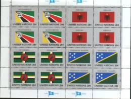 ONU NewYork 1982 Bandiere Flags Flaggen Drapeaux 4 Sheets (4 Complete Set)  ** MNH - Neufs