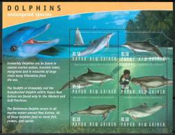2003 Papua Nuova Guinea Delfini Dolphins Dauphins Cetacei Cetaceans Cètacès Block MNH** C156 - Delfines