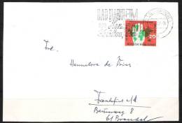 BRD 1956 MiNr.240 Intern. Polizeiausstellung Gelaufen Brief Vorders. Stempel Bad Nauheim 14.2.57  ( D 860 )NP - Briefe U. Dokumente