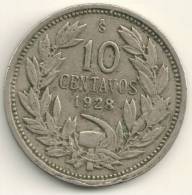 Chile 10 Centavos 1928  KM#166 - Cile