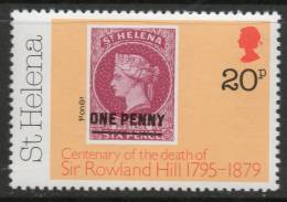 St Helena 1979 - 20p Death Centenary Of Rowland Hill - Wmk Crown To Right Of CA MNH SG353W Cat £16 SG2002! - Sainte-Hélène