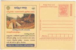 Jalayagnam Irrigation Project, (Khamman), Agriculture, Water Pipe, For Plant, Crane,  Truck, Meghdoot Postal Stationery - Wasser