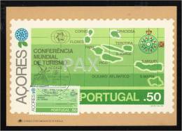 PORTUGAL - O ARQUIPÉLAGO DOS AÇORES - CONFERÊNCIA MUNDIAL DE TURISMO - BPA 2 - 2 SCANS - CARTE MAXIMUM - MAXICARD - Maximum Cards & Covers