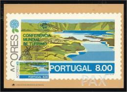 PORTUGAL - AÇORES - S. MIGUEL - LAGOA - CONFERÊNCIA MUNDIAL DE TURISMO - BPA 6 - 2 SCANS - CARTE MAXIMUM - MAXICARD - Tarjetas – Máximo