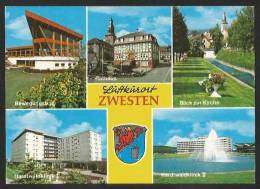 ZWESTEN Mit Wappen Hardtwaldklinik I Und II Kirche Rathaus Bewegungsbad 1989 - Bad Zwesten