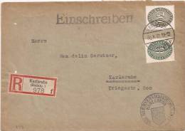 R3 - KARLSRUHE Baden - 1932 - Port Local 38 Pfennig - DIENSTMARKE - Timbre De Service - Einschreiben - Recommandé - - Otros & Sin Clasificación