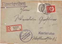 R4 - KARLSRUHE Baden - 1935 - Port Local 38 Pfennig - DIENSTMARKE - Timbre De Service - Einschreiben - Recommandé - - Sonstige & Ohne Zuordnung