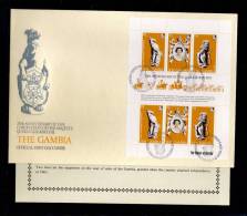 1978(15/04)SUPERB FDC WITH EXPLANATION-Y.T. 369-371 GAMBIA 25TH.  ANNIV.CORONATION ELISABETH II - Autres & Non Classés