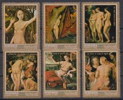 Manama 1972 Art. Painting  Mi 768-73 6v - MNH - Desnudos