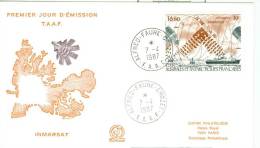 TAAF ENV  FDC 1987 INMARSAT - FDC