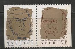 SWEDEN - 1999  - NOBEL PRIX - BELGIEN   - Yvert # 2123/4 Pair Se-tenant From The Carnet - Perf  3 Sides  - MNH ** - Unused Stamps